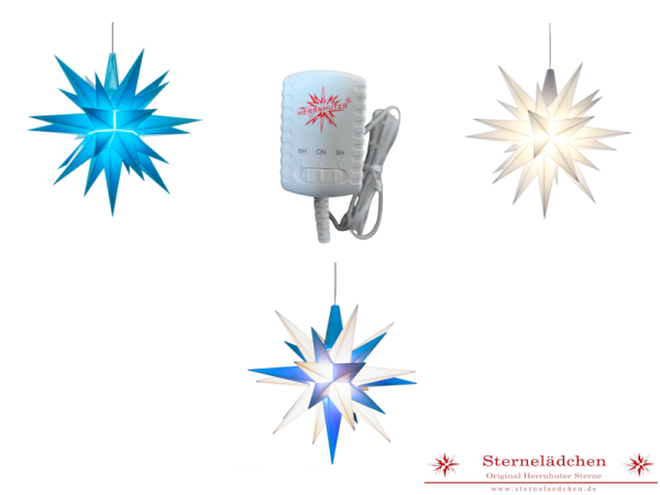 Sterne-Set A1e blau/weiß-blau/weiß